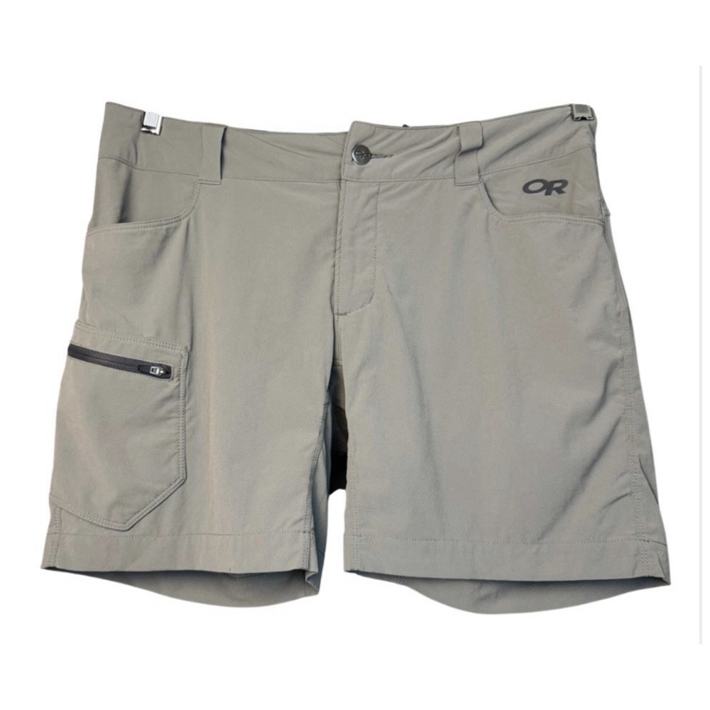 Outdoor Research Ferrosi 7" Womens Sz 8 Gray Summit Hiking Shorts Nylon Stretch